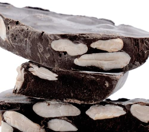 KERNschmelze by KERNenergie Schokoladen-Tafeln - Bruchschokolade Zartbitterschokolade mit Mandeln - Schokostücke, dunkle Schokolade frisch geröstete Nüsse, 350g