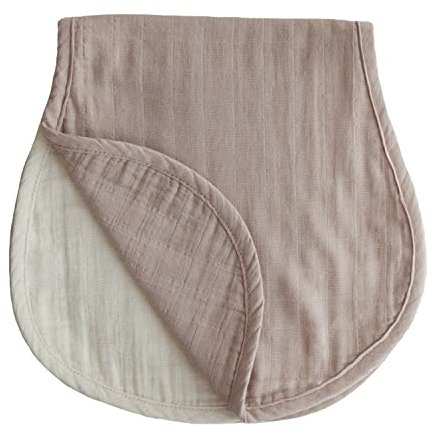 mushie Spucktuch 2er Packung | Baby Tuch aus 100% Bio-Baumwolle | 55x25 cm | Maschinenwaschbar | Sichere & Hochwertige Baby Zubehör für Kleinkinder & Babys | Natural/Fog
