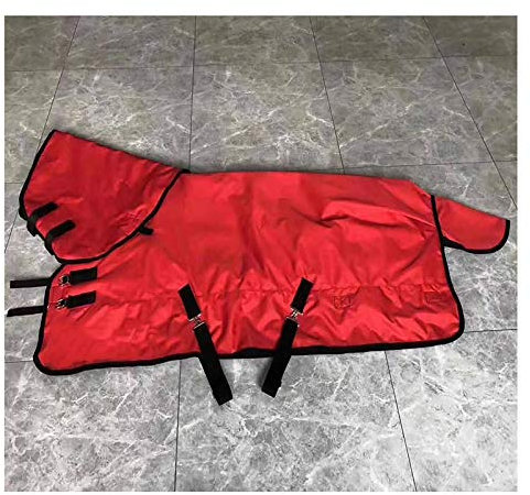 MaJu Pferdeteppiche Weichen Teppiche Für Pferde Reitzubehör Mit Lätzchen 300g Isolierfüllung(Size:135cm)