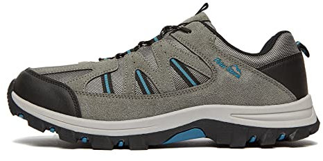 Peter Storm Men's Buxton Vent Walking Shoe with High Traction Rubber Sole & Speed Lacing, Lightweight, (Grey, UK Footwear Size System, Adult, Men, Numeric, Medium, 10)