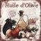 Blechschild Huile d Olive Extra Virgine Ölivenöl 30 x 30 cm Geschenk-Idee aus Metall Vintage-Design zur Dekoration