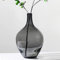 YYDSA Handmade Glasvase Schwarz,Glasvase für Pampasgras,Transparente Ballon Vase für Moderne Wohnkultur,Indoor Dekoration (nur Vase),Grau Gro?