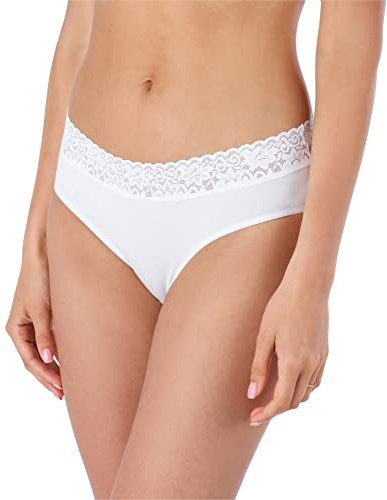 Bellivalini Damen Pantys Baumwolle Spitzenunterwäsche für Frauen BLV50-191 (Weiß, XXL)