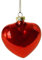 Valentinstag Schmuck Glas Herz rot Baum Kugel Weihnachten Anhänger