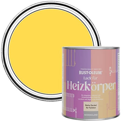 Rust-Oleum Yellow Heat Resistant Radiator Paint in Satin Finish - Lemon Sorbet 750ml