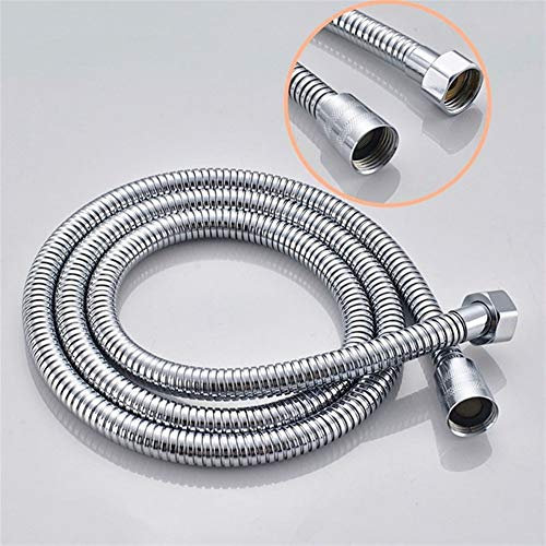 Duschschlauch Edelstahl 1,5 m Brauseschlauch Badezimmer Wasserrohr Gold Schwarz Weiches Badezimmer Wasserpfeife Brauseschlauch (Color : Chrome)