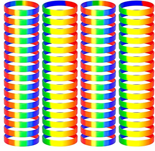 TUPARKA Gay Pride Armbänder LGBT Lesben Regenbogen Armbänder Silikon Sport Gummi Armbänder (78)