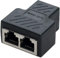 RJ45 Splitter Connector Female to Female Network Adapter 1 to 2 Female Port CAT 6 CAT 5 CAT 5e LAN Ethernet Cable Dual Socket Connector Adapter