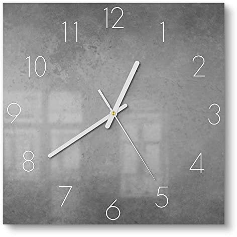 DEQORI Glasuhr | 30x30 cm | Motiv Leere Schultafel | ausgefallene leise Design Uhr aus Glas | Wanduhr für Wohnzimmer & Küche | Moderne Hingucker Uhr für die Wand