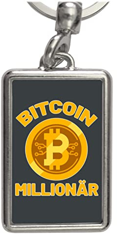 speecheese Bitcoin Millionär Kryptowährung Schlüsselanhänger in Schwarz ein dekorativer Anhänger für Trading-Experten Kryptowährung Investieren