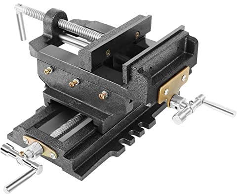 YyDDs 6 Cross Slide Vise Drill Press Milling Vise, 6 in Jaw Width, 6.1 in Max Jaw Opening, Bench Mount Clamp Machine Vice Holder Clamping Tool for CNC Woodworking Milling Machine Drill Press