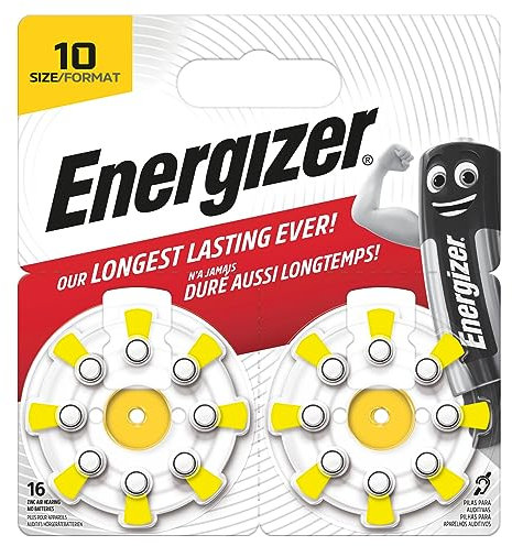 Energizer Hearing Aid Batteries, Size 10, 16 Pack