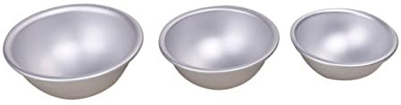 PRETYZOOM 6 Stück Badebomben Formset Aluminiumlegierung Halbkreis 4,5-6,5cm Lebensmittelecht Selbstgemacht Badekugeln Backform für Küche und Basteln