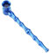 Purpfeife +5 Edelstahlsiebe | Abschraubbarer Kopf für leichte Reinigung | 13cm Metallpfeife | Smoking Pipe Pfeife Glas Optik Rauchen (Blau)