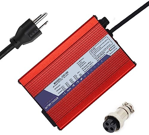 SHANRROW Lithium Battery Charger Golf Cart Battery Charger 6-10 Hours Full Charged Smart Charger with Trickle Charger for Car,Truck,Motorcycle,Lawn Mower,Lead Acid Batteries,Plug G,88.2V (21S)