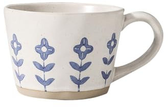 LINKIO Reusable Cups, Stackable Drinking Glasses Retro Stoneware Mug Milk Coffee Cup Large Capacity Breakfast Cup(Color:A)