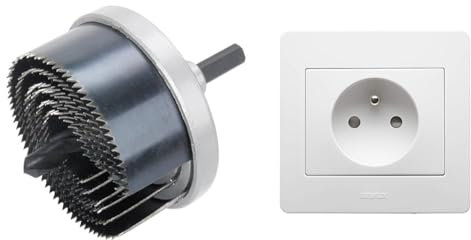 wolfcraft 2165000 - Scie-Cloche Multi-Lames Diamètre 25–65 mm - Scie avec 6 Lames & DEBFLEX 739120 Appareillage à encastrer electriques Standard Extra Plate Interrupteur va et Vient