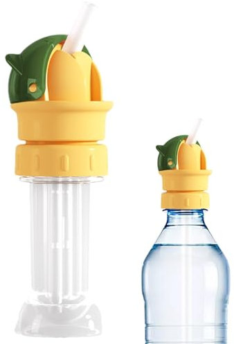 Trinkflaschen-Ausgießer-Adapter Für Kinder, Silikon Wasserflaschenadapter Mit Strohhalm Kompakter Schnabeltassen-Deckel Silikon-Flaschenverschluss Für Kinder, 11.6x5.2cm