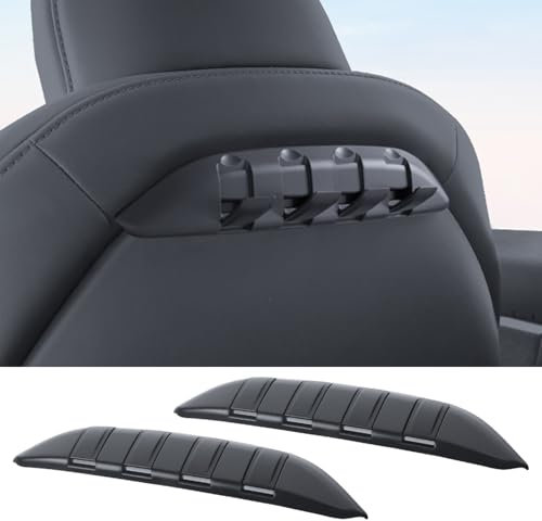 TOPABYTE 2 Stück Autositz Rückenhaken für Tesla Model Y/3/S/X Handtaschen Rucksack Einkaufstüten Aufhänger Autohaken Kopfstützen Organizer Geldbörsen Haken Aufhänger