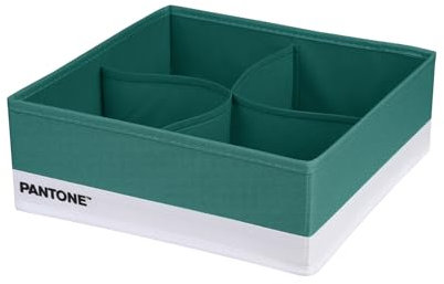 SWEET HOME Pantone™ – Organizer für Schrank und Schubladen, platzsparend, 1 Stück, 4 Fächer für Wäsche, Zubehör, Organizer für Schubladen, Badezimmer, Schlafzimmer, Stauraum, faltbar, 28 x 28 x 10 cm