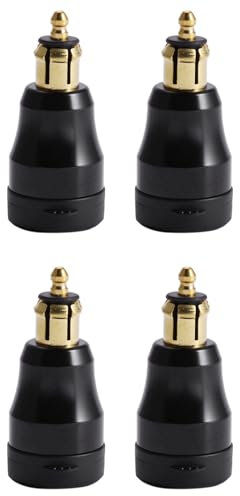 Pyugxab 4X Cargador RáPido Impermeable para Motocicleta con Puerto USB Tipo C 12V / 24V Qc3.0 Adaptador de Corriente DIN Enchufe para Negro
