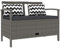 Outsunny 2 Seater Garden Storage Bench with 160L Capacity, PE Rattan Garden Bench with Storage, Wicker Outdoor Bench Loveseat with Cushion, Pillows and Steel Frame for Patio, Grey