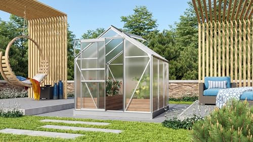 Vitavia Gewächshaus Venus 3800, Aluminium eloxiert, 3,8 m², 4 mm HKP | Wetterfestes & stabiles Treibhaus | Perfekt für Gemüse & Pflanzen | Robust & langlebig