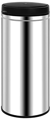 Tidyard Poubelle à capteur Automatique 80 L Acier Inoxydable Poubelle de Cuisine pour Intérieure, Salle de Bain, Chambre, Salon, Hôtel, Restaurants, Bureau
