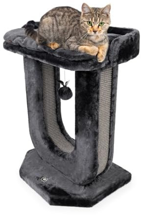 CanadianCat Company | Kratzstamm Unique - anthrazit | ca. 50 x 40 x 73 cm | Katzenmöbel, Kletterturm, U-Form