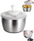 Essoreuse à salade en acier inoxydable de 5L, Nettoyant pour Salade avec Couvercle, Base Antidérapante, Salad Spinner pour Laver et égoutter Les Salades, égoutter Les Pâtes