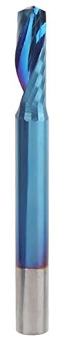 Qotolite Milling Cutter Single Flute Spiral Nano Blue Rebating Router Bit CNC OUTIL DE COUPE 4X12X40