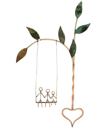 GIWFBQTR Schaukeldekorationen Metall-Wandkunst, Metall-Wanddekoration, Wanddekoration Wohnzimmer, Exquisite Wandskulpturen, Heimdekoration, Langlebig, Einfach zu Verwenden B