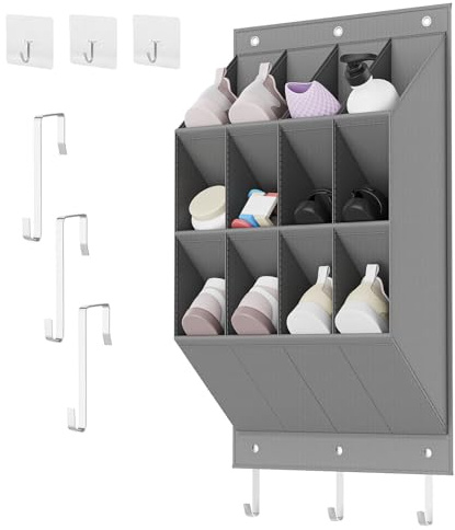 12 Gitter Schuhaufbewahrung Hängend, Organizer Über Der Tür Für Schuhe, Schuhregal Tür Hängend Hängeorganizer Hängende Schuhorganizer, Hängende Schuhaufbewahrung Für Wohnaccessoires, Regenschirme