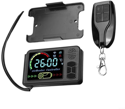 CWOQOCW Chauffage de stationnement 12 V/24 V 1-5 kW avec interrupteur LCD et télécommande pour système de climatisation et de chauffage de camion ou van