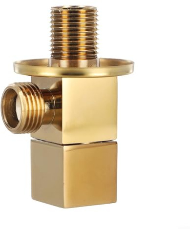 Eckventil Außengewinde, quadratisches Dreieck, Badezimmer, Bidet, Wandmontage, Eckventil für WC, Wasserstopp (Gold)