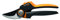 Fiskars Tijeras de podar, Cuchilla bypass y mango giratorio, Longitud: 21,5 cm, Ø de corte: 2 cm, Negro/Naranja, 1023630