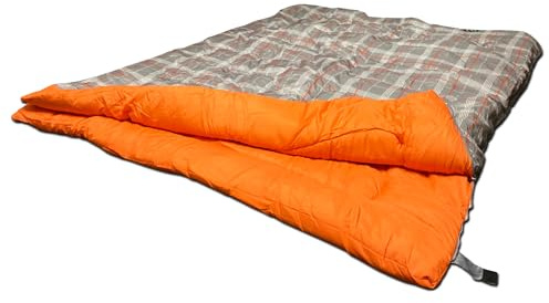 OLPRO Hush Pattern Double Sleeping Bag 300gsm fill 190 x 75cm cosy double duvet two single sleeping bags zipped together