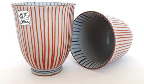 Teebecher 2er Set TOKUSA Orange hergestellt in Japan Ø 7cm, 8cm Hoch, 150ml