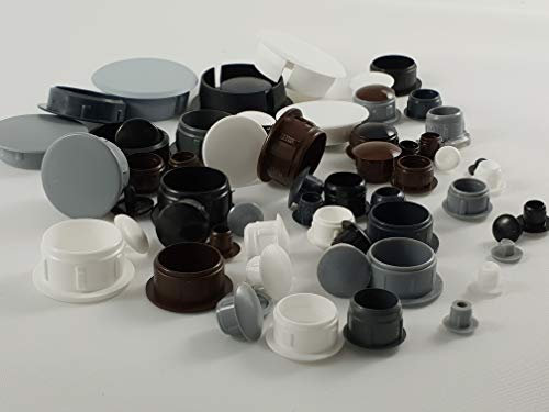 10 Stück Abdeckstopfen 30 x 25 x 5 mm Braun