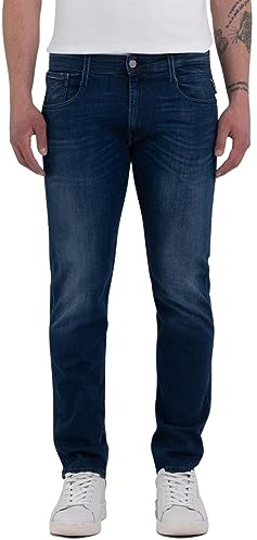 Replay Herren Jeans Anbass Slim-Fit mit Power Stretch, Medium Blue (Blau), 34W/30L