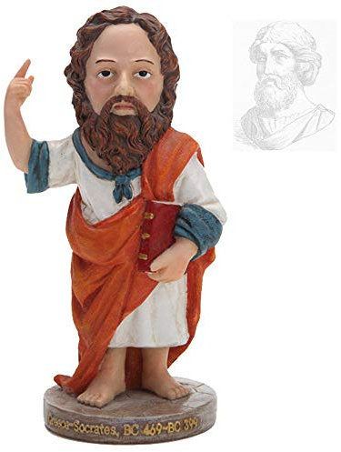 ZHHID Deko Skulptur, Statue Deko, Sokrates, Figur Skulptur Deko, Skulpturen Figuren Dekoration Geschenk, Home Decor Handgemalt Polyresin, Unikat Handarbeit
