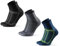 DANISH ENDURANCE Cushioned Running Socks for Long Distances, Anti-Blister, for Men & Women, Unisex, 3 Pack, Multicolour (1 x Black/Grey, 1 x Grey/Black, 1 x Blue/Yellow), 6-8