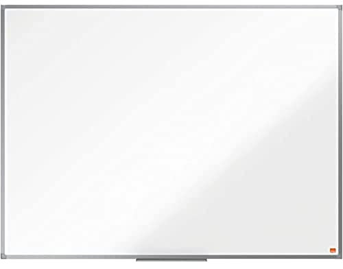 Nobo magnetisches Emaille Whiteboard, 90 x 120 cm, Aluminiumrahmen, Traditionelle Eckmontage, Inkl. Stiftablage, Weiß, Essence-Serie, 1915453
