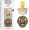 BIBS Colour Schnuller 2er-Pack, BPA-frei, Kirschform Nippel. Naturkautschuk/Latex, Hergestellt in Dänemark. 18+ Monate (2er Pack), Vanilla/Dark Oak