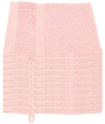 Julie Julsen® Bio Waschhandschuh-Set, 10 Waschhandschuhe in 32 Farben erhältlich weich und saugstark Babyrosa 15x21 cm