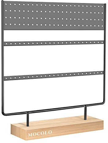 Mocolo Ohrring-Organizer-Ständer, Ohrstecker-Display-Halter, Ohrring-Halter zum Aufhängen von Ohrsteckern, Ohrringen (144 Löcher)