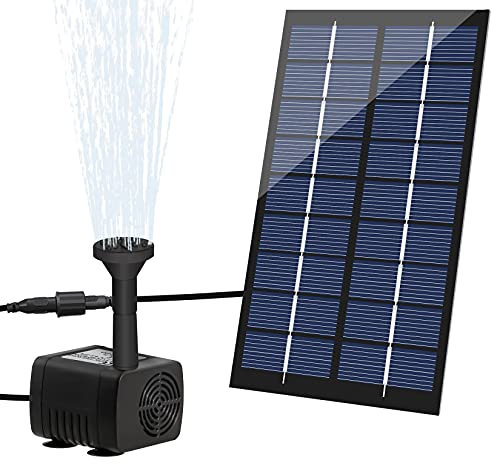 LEDGLE 1.8W Fontaine Solaire Extérieur, Pompe à Eau Solaire pour Fontaines avec Panneau Kit de Pompe Bassin Solaire pour Bain d'oiseaux, étang, Piscine, Gardin, Aquarium