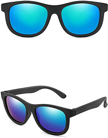 WQZYY&ASDCD Sonnenbrille Herren Damen Polarisierte Silikonrahmen Sonnenschutz Uv400 Brille-Grün