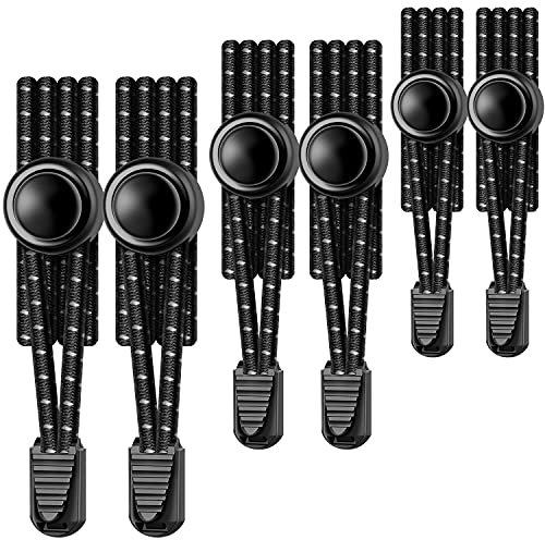 UpUGo 3 Paar Schnürsenkel Ohne Binden, Schnürsenkel Elastische Einheitsgröße für Erwachsene