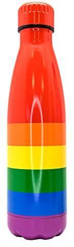 NERTHUS FIH 861 Botella Doble Pared Arcoiris Acero Inoxidable, Libre de BPA, 18/8, 500ml
